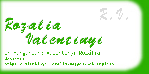rozalia valentinyi business card