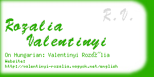 rozalia valentinyi business card